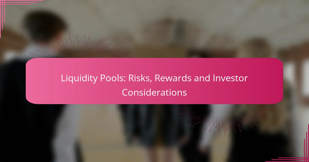 Liquidity Pools: Risks, Rewards and Investor Considerations